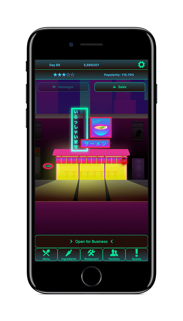 Ramen Shop 2083 App Screenshot 1